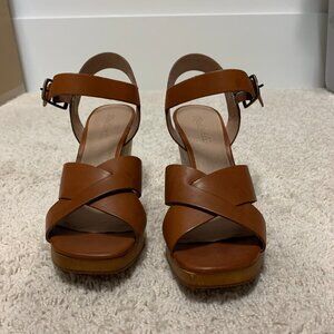 Madewell Cross-Strap Heeled Sandals